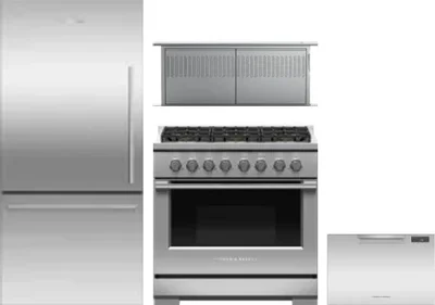 4 Piece Package Includes Refrigerator, Range, Hood And Dishwasher